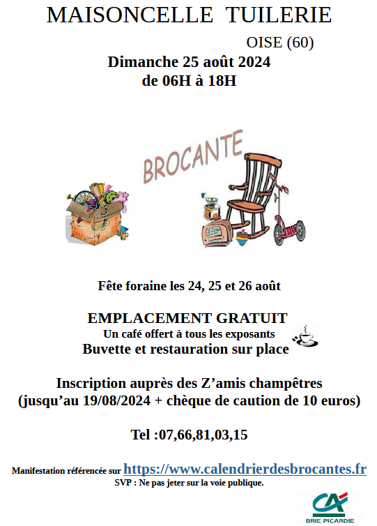 Brocante de Maisoncelle Tuilerie