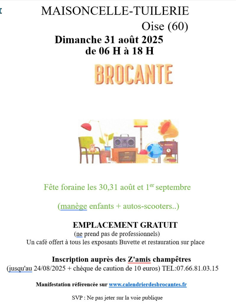 Brocante Maisoncelle-Tuilerie
